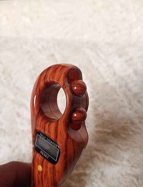 Digital Tally Counter with Adjustable Finger Ring | 5-Channel Manual Number Counting Machine for Tasbeeh & Sports (Wood Finish) - Lunexa_co