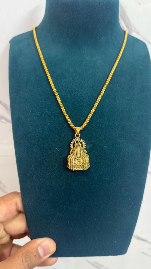 Mahadev Shivling Pendant with Chain – Golden, Gold-Plated Stainless Steel