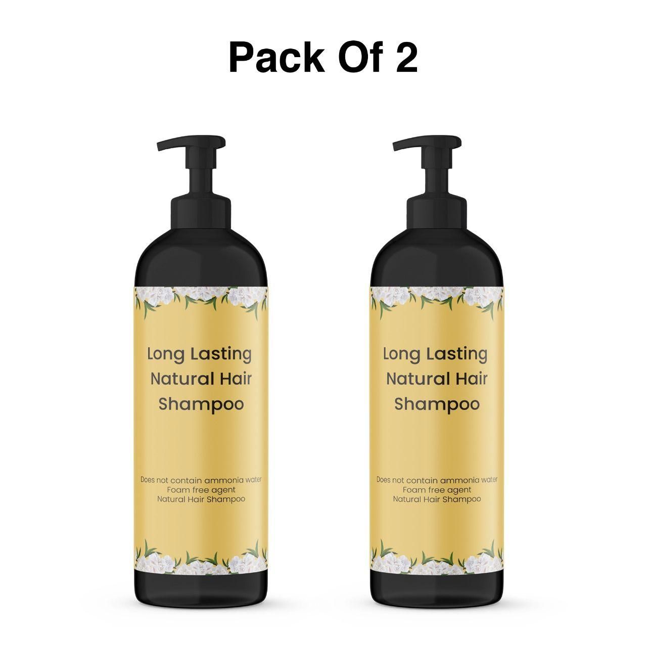 Long-Lasting Natural Hair Dye Shampoo | Ammonia & Peroxide Free Color | 100ML (Pack of 2)